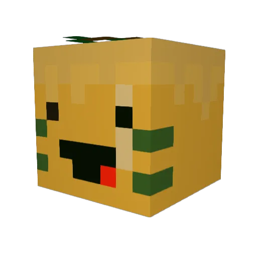 Bernum Minecraft avatar head, 3D render