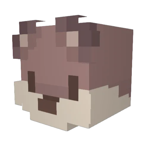 BernyBBA Minecraft avatar head, 3D render