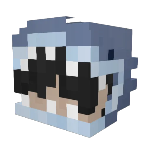 Bero_k Minecraft avatar head, 3D render