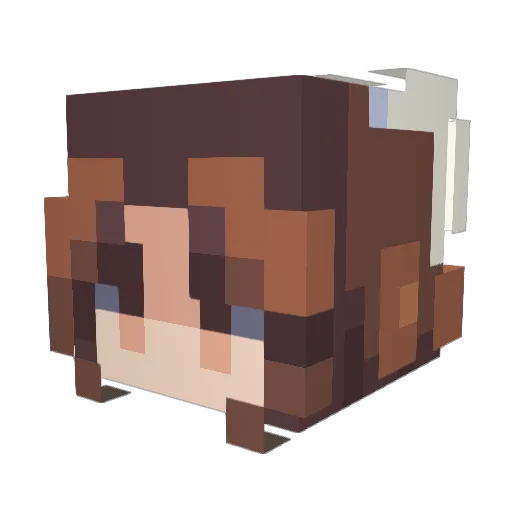 Beromo Minecraft avatar head, 3D render