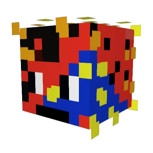 BerraW00 Minecraft avatar head, 3D render