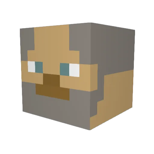 Berran77 Minecraft avatar head, 3D render