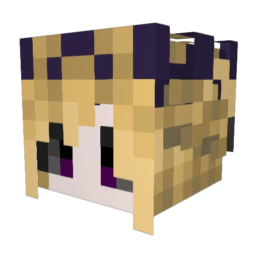 Berretin Minecraft avatar head, 3D render