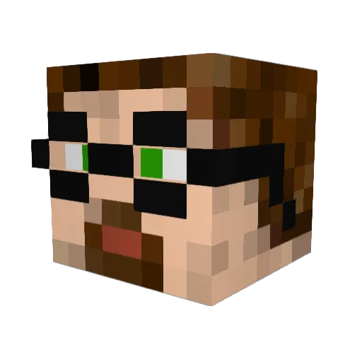 Berrggyy Minecraft avatar head, 3D render