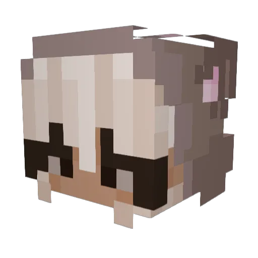 BerriCherri Minecraft avatar head, 3D render