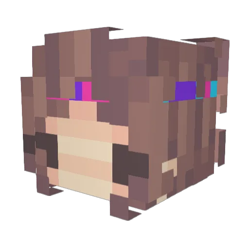 BerryAngel Minecraft avatar head, 3D render