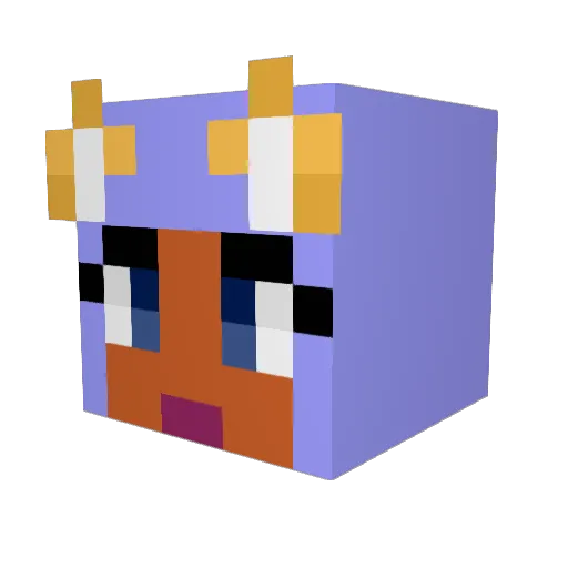 BerryCat2 Minecraft avatar head, 3D render