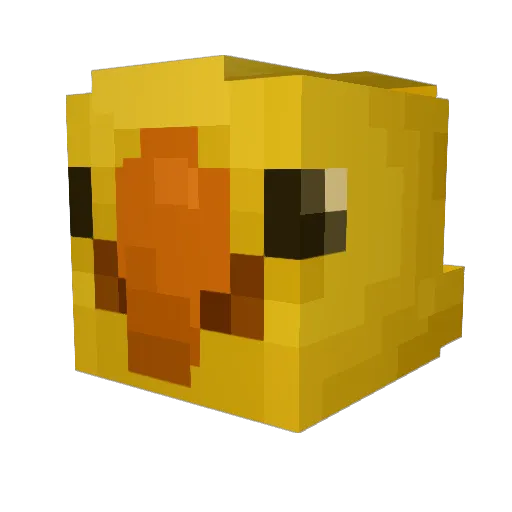 BerryLemonAid Minecraft avatar head, 3D render