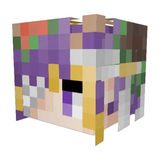 BerryOK Minecraft avatar head, 3D render