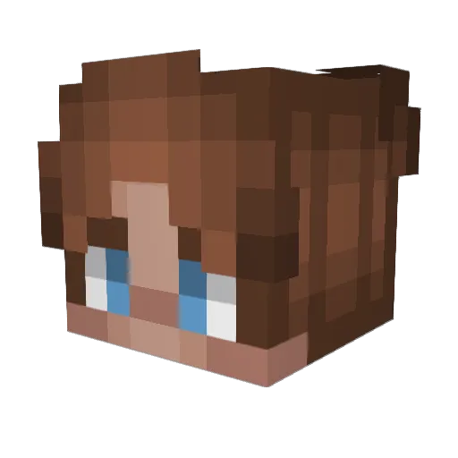 BerryPexel Minecraft avatar head, 3D render