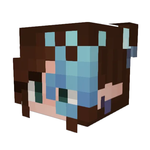 BerrySolace Minecraft avatar head, 3D render