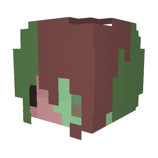 Berry_Beast_ Minecraft avatar head, 3D render