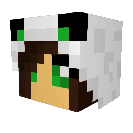 Berryblau Minecraft avatar head, 3D render