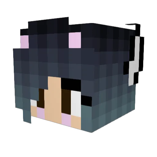 Berryfied Minecraft avatar head, 3D render