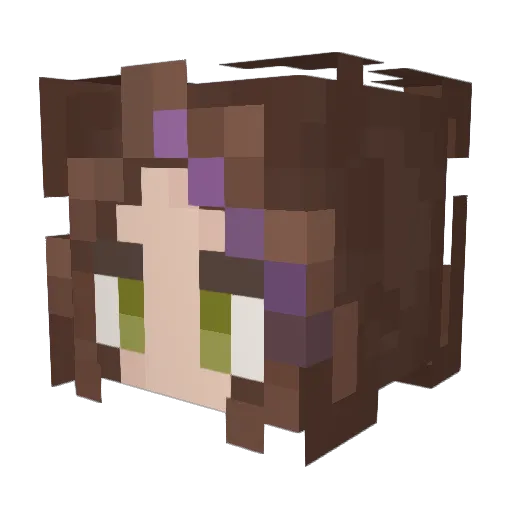 Berryli Minecraft avatar head, 3D render