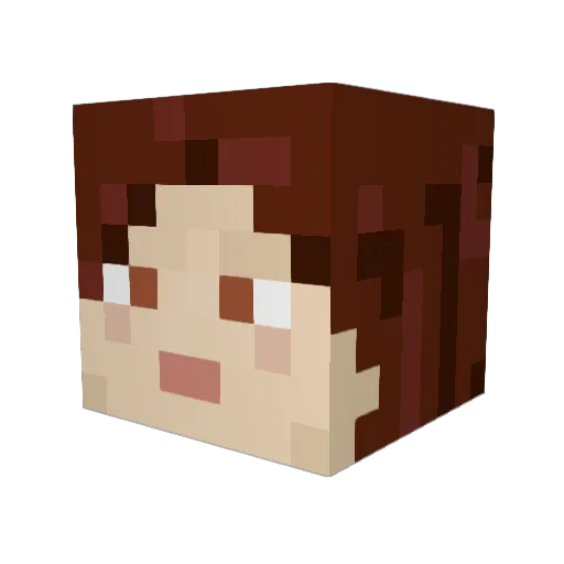 Berryzombie Minecraft avatar head, 3D render