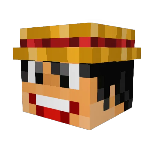 Berseit Minecraft avatar head, 3D render