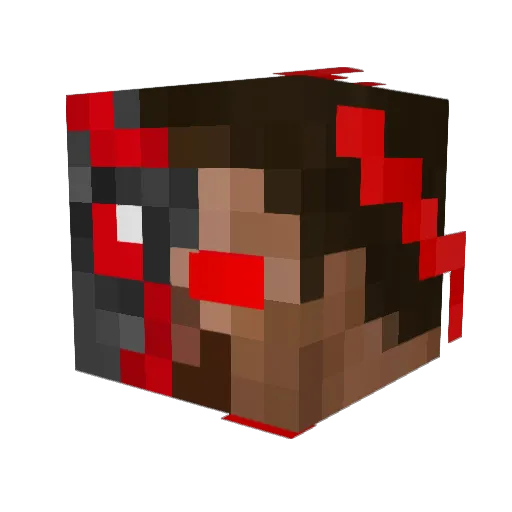 BerserkRobo Minecraft avatar head, 3D render
