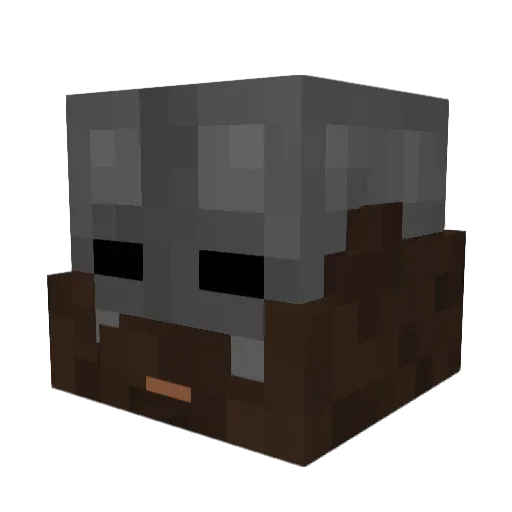 BerserkerKing Minecraft avatar head, 3D render