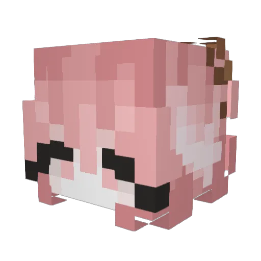 Bersieee Minecraft avatar head, 3D render