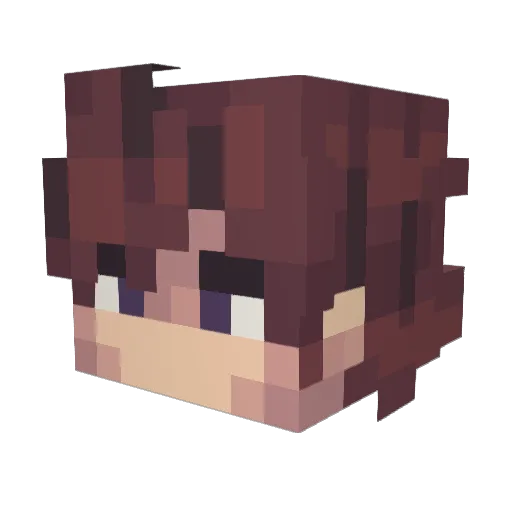 BertTheBluBerry Minecraft avatar head, 3D render
