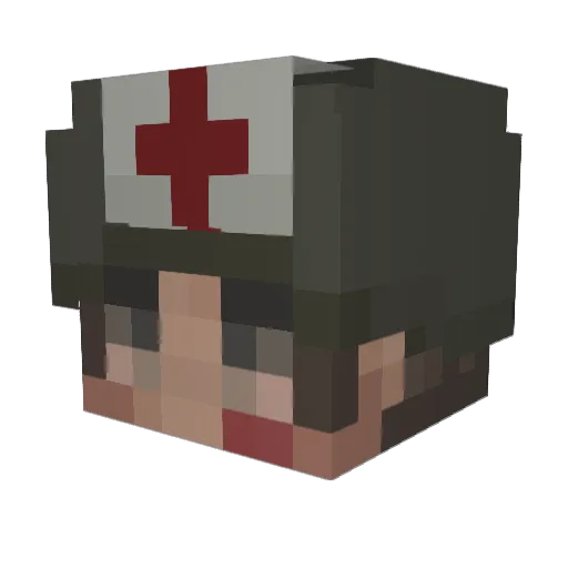 BertTrautmann Minecraft avatar head, 3D render