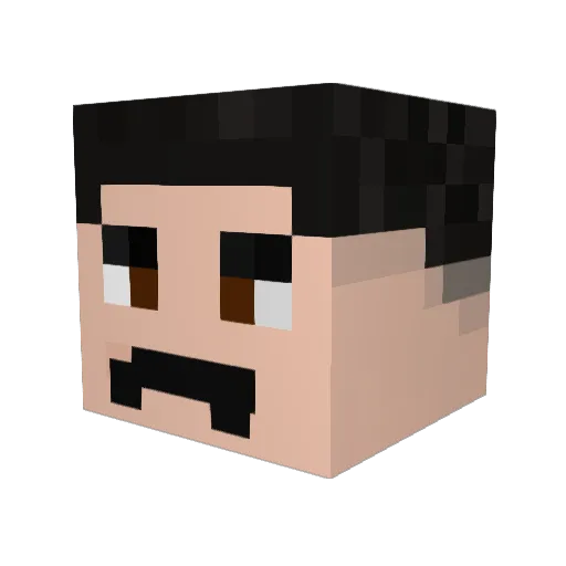 Bert_z Minecraft avatar head, 3D render