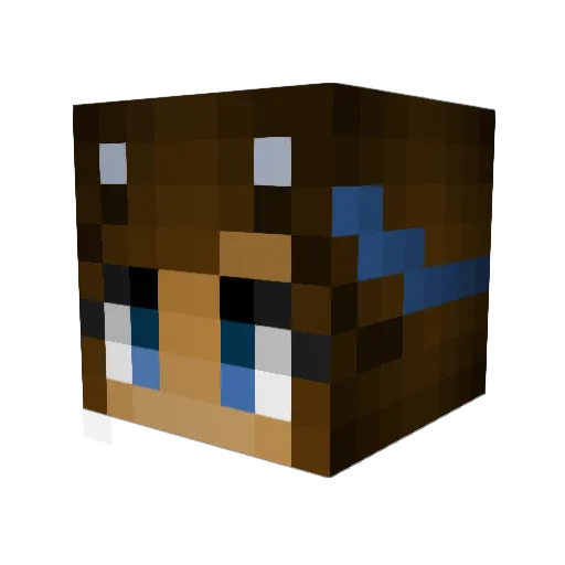 Berta14 Minecraft avatar head, 3D render