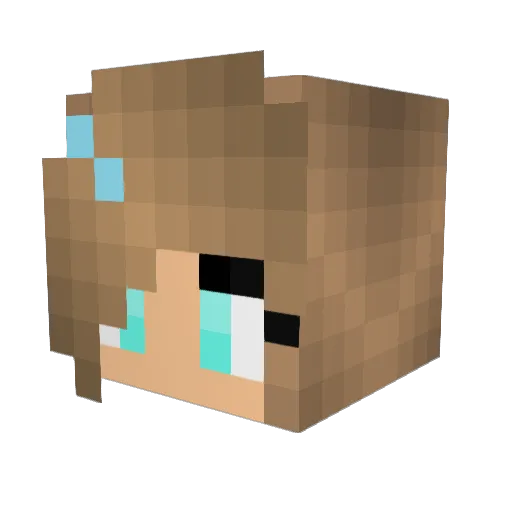 Bertaosk Minecraft avatar head, 3D render
