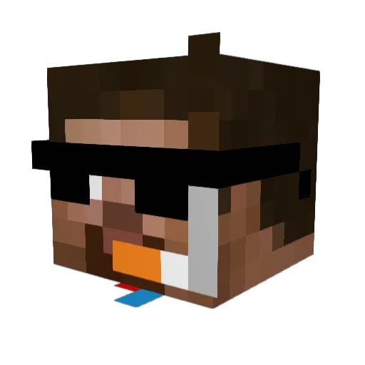 Bertianer Minecraft avatar head, 3D render