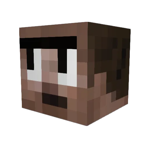 BertieRooster Minecraft avatar head, 3D render