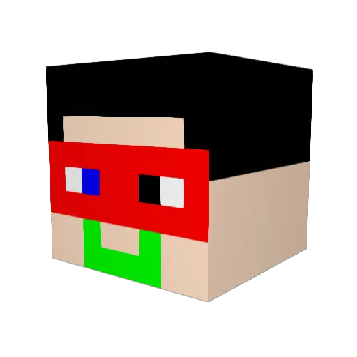 Bertil633 Minecraft avatar head, 3D render