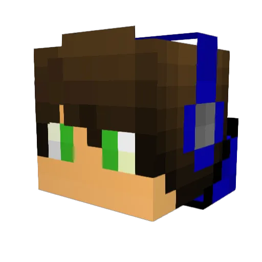 Bertizone Minecraft avatar head, 3D render