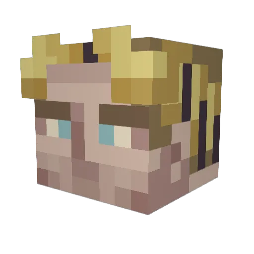 BertlBug Minecraft avatar head, 3D render