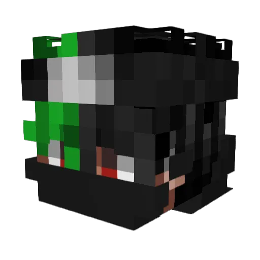 Bertno Minecraft avatar head, 3D render