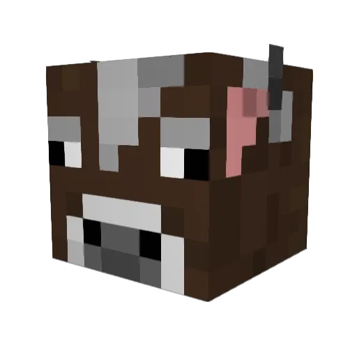 BertoC Minecraft avatar head, 3D render
