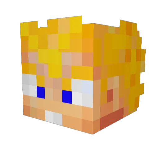 BertoLuccy Minecraft avatar head, 3D render
