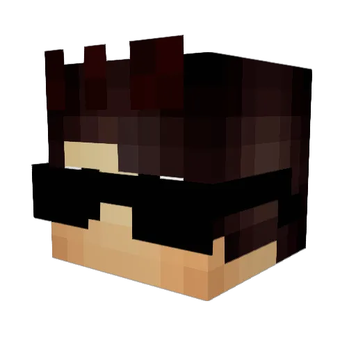 Bertolinho Minecraft avatar head, 3D render
