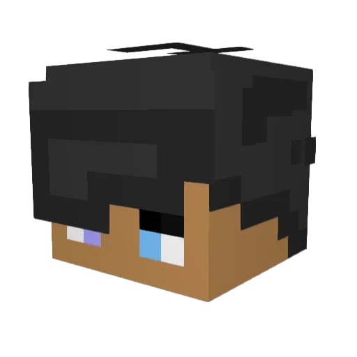BertuO Minecraft avatar head, 3D render