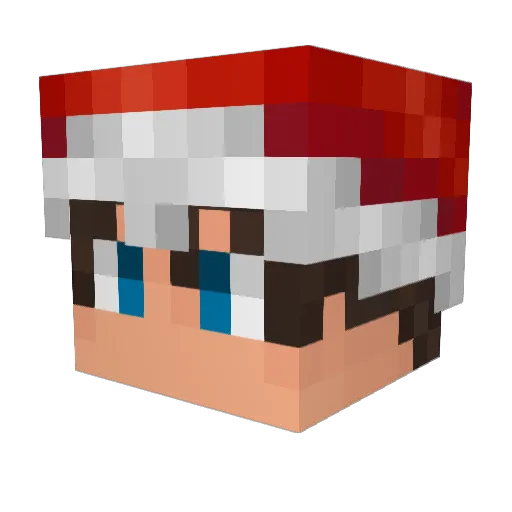 Berty123 Minecraft avatar head, 3D render