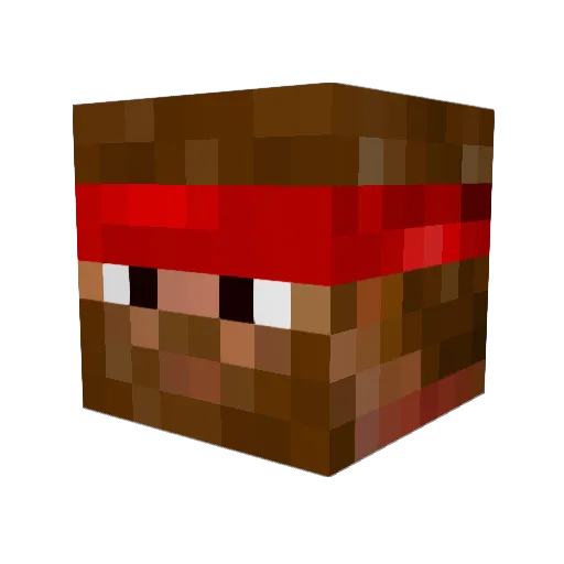 Bertzie Minecraft avatar head, 3D render