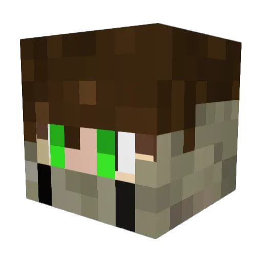 Beru222 Minecraft avatar head, 3D render