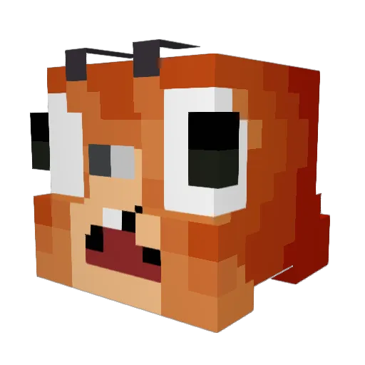 Beruch8 Minecraft avatar head, 3D render