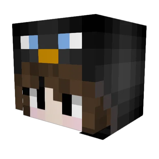Berul Minecraft avatar head, 3D render