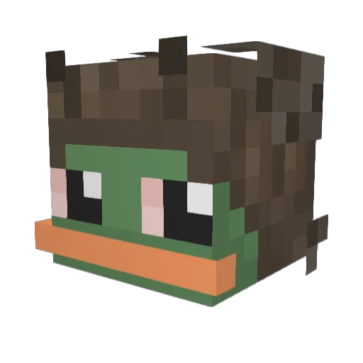 Berunto Minecraft avatar head, 3D render