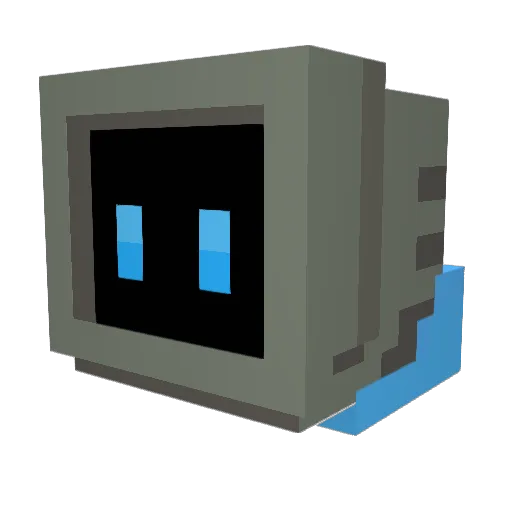 Berusanai Minecraft avatar head, 3D render