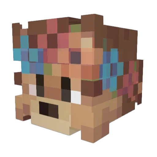BerwieLare Minecraft avatar head, 3D render