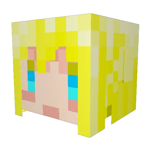 Bery_A Minecraft avatar head, 3D render