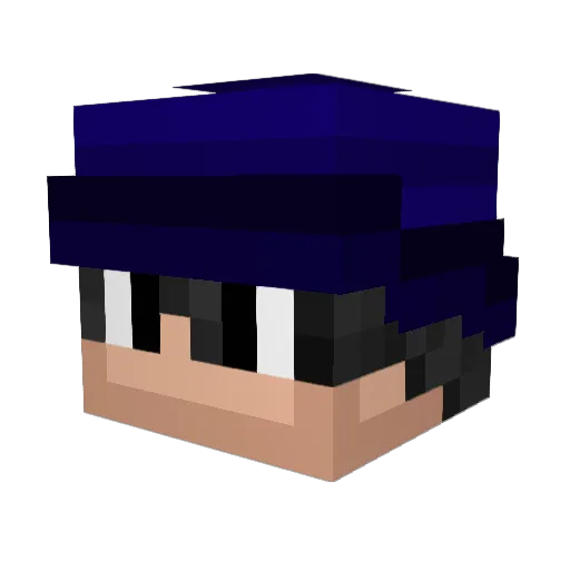 BerylliumV1 Minecraft avatar head, 3D render