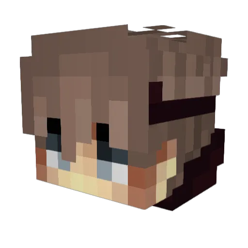Berzyker Minecraft avatar head, 3D render